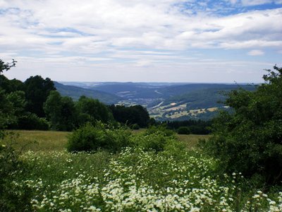 Panorama vom Farnsberg in Richtung Bad Brückenau